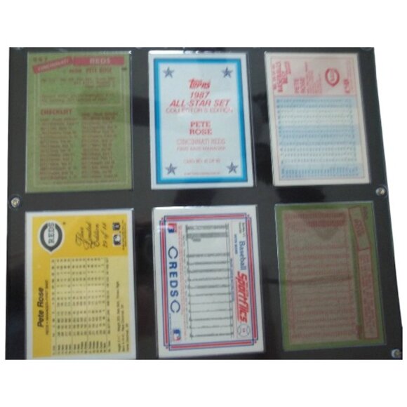 Pete Rose Baseball Card Plaque Fleer 1980's Topps Lot of 9 Sealed Plastic T7 - Picture 9 of 12